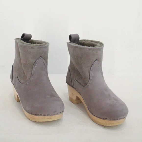 No. 6 Shearling Clog Boots, grey, size 40 - Picture 1 of 8